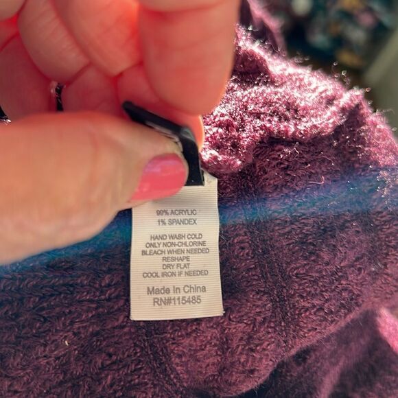 Apt 9 Ruffle Infinity Scarf Purple - Picture 5 of 5